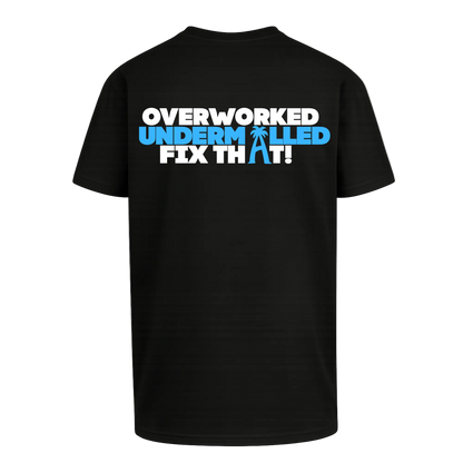 OVERWORKED UNDERMALLED – Oversized T-Shirt